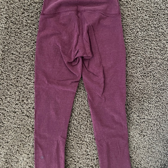 LULULEMON Women's Wunder Under Roll Down High-Rise Cotton Pants Leggings - Picture 2 of 2